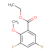 Chemical structure of ethyl 3,5-difluoro-2-methoxybenzoate - CSSB00010230125
