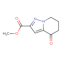 Chemical structure of methyl 4-oxo-4H,5H,6H,7H-pyrazolo[1,5-a]pyridine-2-carboxylate - CSSB00010888027