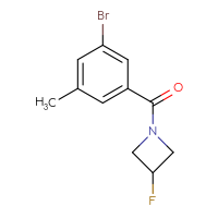 Chemical structure of 1-(3-bromo-5-methylbenzoyl)-3-fluoroazetidine - CSSB00095238170