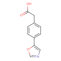 Chemical structure of 2-[4-(1,3-oxazol-5-yl)phenyl]acetic acid - CSSB00010217536