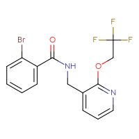 Chemical structure of 2-bromo-N-{[2-(2,2,2-trifluoroethoxy)pyridin-3-yl]methyl}benzamide - CSSB00026457927