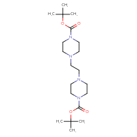 Chemical structure of tert-butyl 4-(2-{4-[(tert-butoxy)carbonyl]piperazin-1-yl}ethyl)piperazine-1-carboxylate - CSSB00106815877