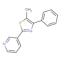 Chemical structure of 3-(5-methyl-4-phenyl-1,3-thiazol-2-yl)pyridine - CSSB00103154223