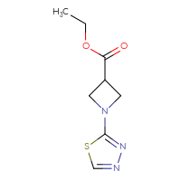 Chemical structure of ethyl 1-(1,3,4-thiadiazol-2-yl)azetidine-3-carboxylate - CSSB00154912881