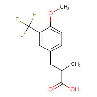 Chemical structure of 3-[4-methoxy-3-(trifluoromethyl)phenyl]-2-methylpropanoic acid - CSSB00133850051