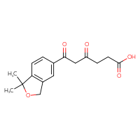 Chemical structure of 6-(1,1-dimethyl-1,3-dihydro-2-benzofuran-5-yl)-4,6-dioxohexanoic acid - CSSB21432517546