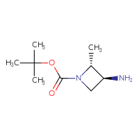 Chemical structure of tert-butyl (2R,3S)-3-amino-2-methylazetidine-1-carboxylate - CSSB00016078599