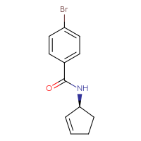 Chemical structure of 4-bromo-N-[(1S)-cyclopent-2-en-1-yl]benzamide - CSSB02496813698
