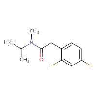 Chemical structure of 2-(2,4-difluorophenyl)-N-methyl-N-(propan-2-yl)acetamide - CSSB01993564406