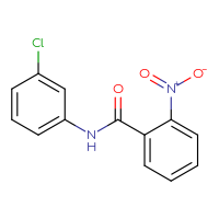 Chemical structure of N-(3-chlorophenyl)-2-nitrobenzamide - CSSB00020600140