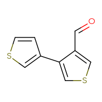 Chemical structure of [3,3'-bithiophene]-4-carbaldehyde - CSSB00011157148