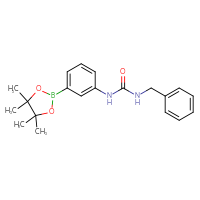Chemical structure of 1-benzyl-3-[3-(4,4,5,5-tetramethyl-1,3,2-dioxaborolan-2-yl)phenyl]urea - CSSB00017020593