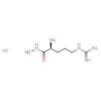 Chemical structure of (2S)-2-amino-5-carbamimidamido-N-methylpentanamide hydrochloride - CSSB20963521666