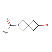 Chemical structure of 1-{6-hydroxy-2-azaspiro[3.3]heptan-2-yl}ethan-1-one - CSSB00117758226