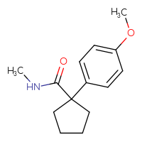 Chemical structure of 1-(4-methoxyphenyl)-N-methylcyclopentane-1-carboxamide - CSSB00103396339