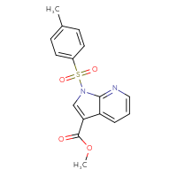 Chemical structure of methyl 1-(4-methylbenzenesulfonyl)-1H-pyrrolo[2,3-b]pyridine-3-carboxylate - CSSB00020606199