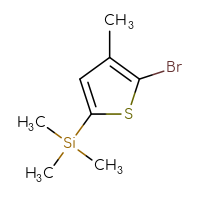 Chemical structure of (5-bromo-4-methylthiophen-2-yl)trimethylsilane - CSSB15018670777