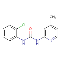Chemical structure of 1-(2-chlorophenyl)-3-(4-methylpyridin-2-yl)urea - CSSB00159434455