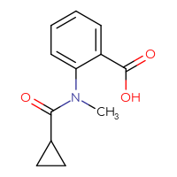 Chemical structure of 2-(N-methylcyclopropaneamido)benzoic acid - CSSB00000182262