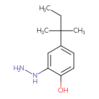 Chemical structure of 2-hydrazinyl-4-(2-methylbutan-2-yl)phenol - CSSB00000122481