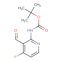 Chemical structure of tert-butyl N-(4-fluoro-3-formylpyridin-2-yl)carbamate - CSSB00016069742