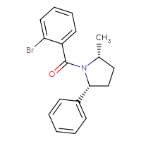 Chemical structure of (2R,5R)-1-(2-bromobenzoyl)-2-methyl-5-phenylpyrrolidine - CSSB15353488773