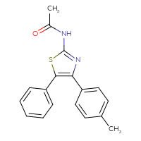 Chemical structure of N-[4-(4-methylphenyl)-5-phenyl-1,3-thiazol-2-yl]acetamide - CSSB03437120514