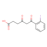 Chemical structure of 6-(2-iodophenyl)-4,6-dioxohexanoic acid - CSSB21432447207