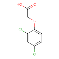 Chemical structure of 2-(2,4-dichlorophenoxy)acetic acid - CSSB00000180860