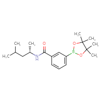 Chemical structure of N-[(2S)-4-methylpentan-2-yl]-3-(4,4,5,5-tetramethyl-1,3,2-dioxaborolan-2-yl)benzamide - CSSB21331715724