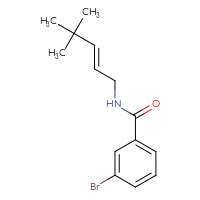 Chemical structure of 3-bromo-N-[(2E)-4,4-dimethylpent-2-en-1-yl]benzamide - CSSB06634794372