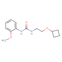 Chemical structure of 3-(2-cyclobutoxyethyl)-1-(2-methoxyphenyl)urea - CSSB02011659372