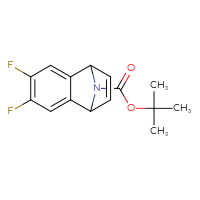 Chemical structure of tert-butyl 4,5-difluoro-11-azatricyclo[6.2.1.0²,⁷]undeca-2,4,6,9-tetraene-11-carboxylate - CSSB00010410269