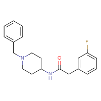 Chemical structure of N-(1-benzylpiperidin-4-yl)-2-(3-fluorophenyl)acetamide - CSSB00105000880