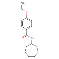 Chemical structure of N-cycloheptyl-4-ethoxybenzamide - CSSB00046142818