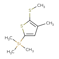 Chemical structure of trimethyl[4-methyl-5-(methylsulfanyl)thiophen-2-yl]silane - CSSB20817151998