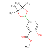 Chemical structure of methyl 2-hydroxy-5-(4,4,5,5-tetramethyl-1,3,2-dioxaborolan-2-yl)benzoate - CSSB00000717860