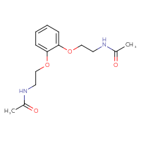 Chemical structure of N-{2-[2-(2-acetamidoethoxy)phenoxy]ethyl}acetamide - CSSB00020600867