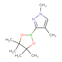 Chemical structure of 1,4-dimethyl-3-(4,4,5,5-tetramethyl-1,3,2-dioxaborolan-2-yl)-1H-pyrazole - CSSB00011092280