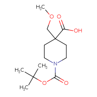 Chemical structure of 1-[(tert-butoxy)carbonyl]-4-(methoxymethyl)piperidine-4-carboxylic acid - CSSB00000724979