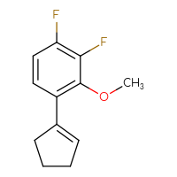 Chemical structure of 1-(cyclopent-1-en-1-yl)-3,4-difluoro-2-methoxybenzene - CSSB11763799126