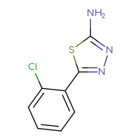 Chemical structure of 5-(2-chlorophenyl)-1,3,4-thiadiazol-2-amine - CSSB00000743824