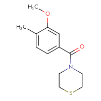 Chemical structure of 4-(3-methoxy-4-methylbenzoyl)thiomorpholine - CSSB00067317889