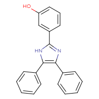 Chemical structure of 3-(4,5-diphenyl-1H-imidazol-2-yl)phenol - CSSB00121712429
