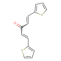 Chemical structure of 1,5-bis(thiophen-2-yl)penta-1,4-dien-3-one - CSSB00011451265