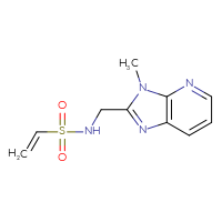 Chemical structure of N-({3-methyl-3H-imidazo[4,5-b]pyridin-2-yl}methyl)ethene-1-sulfonamide - CSSB21332123940