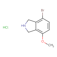 Chemical structure of 4-bromo-7-methoxy-2,3-dihydro-1H-isoindole hydrochloride - CSSB20621780586
