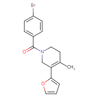 Chemical structure of 1-(4-bromobenzoyl)-5-(furan-2-yl)-4-methyl-1,2,3,6-tetrahydropyridine - CSSB02074079417