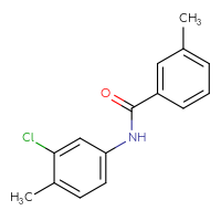Chemical structure of N-(3-chloro-4-methylphenyl)-3-methylbenzamide - CSSB00046243851