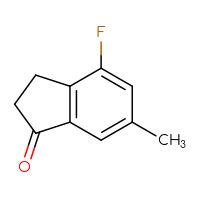 Chemical structure of 4-fluoro-6-methyl-2,3-dihydro-1H-inden-1-one - CSSB00009841649